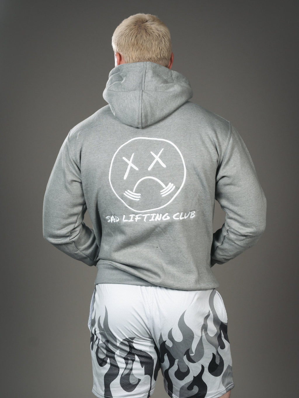Grey Flame Mesh Shorts (2)