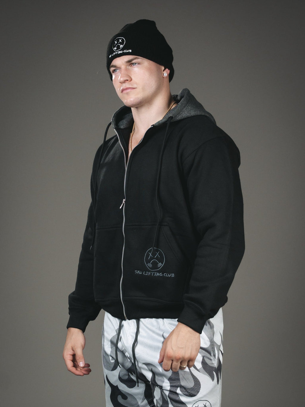 Black/Grey Zip-Up Hoodie (6)