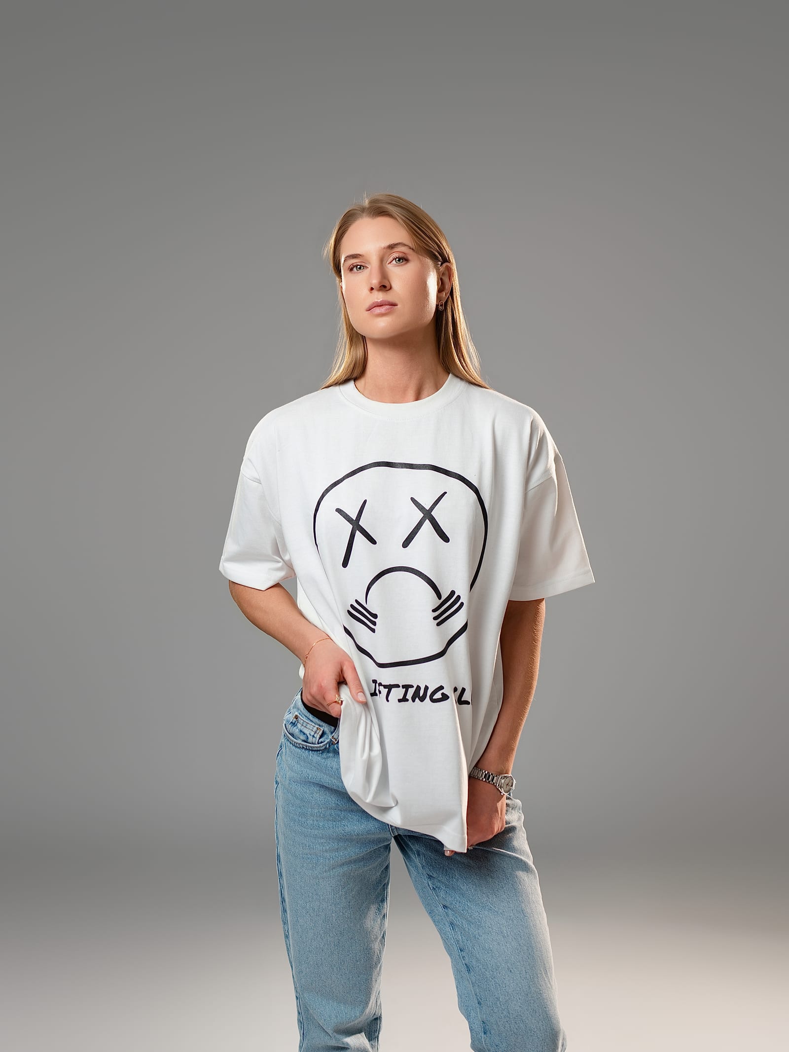 White Oversized Tee